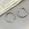 Pendientes de Clip para Mosquiteros para Caras Cuadradas y Redondas, Sin Perforar, Pendientes de Aro Grandes Giratorios, Pendientes Texturizados Estilo Hong Kong para Mujeres, Exagerados