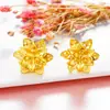 Brincos de Ouro Imitação para Mulheres Que Não Desbotam por Muito Tempo, Rosas, Acessórios de Brincos de Liga de Ouro Areia Frescos de Nicho de Luxo