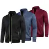 Otoño e Invierno Ropa de Punto para Hombre con Cremallera Larga Mangas Terciopelo Delgado Tops de Moda Chaquetas de Punto Tallas Grandes Conjunto de Tres Piezas para Hombre