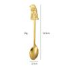 Cross-border Novo Criativo Colher de Natal Caixa de Presente Talheres de Aço Inoxidável Cartoon Gingerbread Man Coffee Spoon Color Box terno Clássico