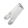 Guantes largos de satén estilo Hepburn para vestido de novia, vestido de fiesta de noche, accesorios para fotos de cumpleaños y escenarios. Conjunto de brazos.