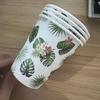 Plato de papel con diseño de flamenco hawaiano, hoja de palma, vaso de papel, mantel, cuchillo y tenedor, cuchara, decoración para fiestas, vajilla desechable