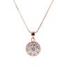 Runxin en stock Collar TikTok para mujer Anillo giratorio Celebridad de Internet Anillo de collar giratorio Traje de conjunto de joyería de dos piezas