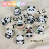 Clip de Plástico Acrílico de Panda Doble Cara con Clip PP Dibujo Animado Anime Periférico Clip para Cuaderno Clip Lindo para Notas Decoración de Estudiante Clip para Trasero