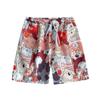 Bermudas de Playa Hawaianas para Hombre Verano Orilla del Mar Pantalones Cortos con Flores Vacaciones en la Playa Combinación Versátil Moda para Parejas Pantalones Cortos de Secado Rápido