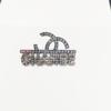 Nuevo broche de letra pequeño y fragante, moda simple, completo de diamantes, Joker, accesorios de hardware para ropa y sombreros, pasador doble C, venta al por mayor
