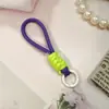 Lanyard de teléfono móvil anudado a juego de color de 12 cm, cordón corto tejido creativo para funda de teléfono, llavero, correa desmontable anti-pérdida