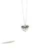 Moda Europea y Americana Personalizado Incrustado de Diamantes Corazón de Amor Acero de Titanio Collar para Mujeres con Diseño Único Colgante en Forma de Corazón de Circonita Cadena para la Clavícula