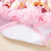 Vestido estampado de princesa para niñas, traje de tres piezas de manga corta de Pascua, estilo transfronterizo de verano