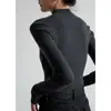 Suéter de Lã Sem Costura em Forma de Pera, Camisa Base Tricotada de Gola Semialta Estilo para o Dia a Dia para Mulheres, Top de Outono