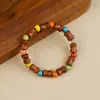 Pulseira de Sândalo Estilo Novo Primavera e Verão com Toque de Luxo, Design de Lótus, Joia Versátil Novo Estilo Chinês, Acessórios de Pulseira de Contas Estilo Tradicional Chinês