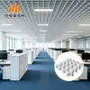 Fabricante transfronterizo de tubos cuadrados de rejilla de aluminio con certificación CE completa para productos con veta de madera ignífuga para escuelas y centros comerciales