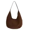 Bolso de Hombro Tipo Cubo de Ante con Estampado de Leopardo Retro para Mujer 2025 Otoño Nuevo Gran Capacidad Moda Color de Contraste