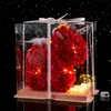 Regalo de Navidad San Valentín Mini Rosa Unicornio 25cm Trompeta Creativo Simulación Flor Eterna Unicornio