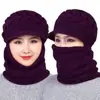 Gorros de Lana Tejida de Piel de Conejo para Mujeres de Mediana Edad y Mayores, Gorros de Invierno para Abuelas y Personas Mayores, Gorros y Bufandas para Madres de Mediana Edad