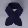 Cachecol Curto de Lã Macia Tricotado Estilo Japonês de Inverno, Lindo e Elegante, Quente e Versátil, Peça de Moda Lisa