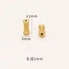 Acessórios Dourado Areia de Conservação Forte de Cor Joias DIY Ouro Antigo Osso Pequeno com Furo Bracelete de Contas de Barril de Bambu Trançado com Contas