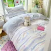 Ropa de Cama de Algodón Puro de Tres Piezas para Dormitorio de Estudiantes Universitarios Sábana de Algodón Puro Funda Nórdica Sábana Ajustada Individual Modelo Nuevo 2026 Ropa de Cama