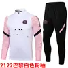 Uniforme de Entrenamiento de Fútbol para Adultos Modelo Antiguo 2122 para Hombres y Mujeres, Camiseta de Fútbol de Manga Larga para Primavera, Otoño e Invierno con Pantalones Cónicos, Neymar Messi
