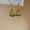 Brincos Boêmios em Forma de Leque com Franjas para Mulheres, Novos Brincos Étnicos Estilo Chinoiserie, Brincos Retro de Nicho Únicos Estilo Festa