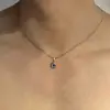 Bestseller transfronteiriço: Colar de corda trançada com olho grego banhado a ouro para homens, design de nicho de luxo leve, corrente de clavícula masculina de alta qualidade