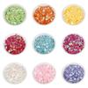 Lentejuelas chapadas en color de 6 mm, piezas de nido hechas a mano, material decorativo para bricolaje, accesorios para prendas de vestir, accesorios para pendientes.