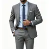 Venta Caliente 2026 Traje de Cuatro Estaciones Conjunto para Hombre Moda Masculina Corte Delgado Mejor Hombre de Boda Tallas Grandes Traje de Negocios Conjunto de Dos Piezas