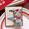 Tecido de Algodão Infantil Coreano Animal Presilha de Cabelo BB para Meninas, Casa de Renda Fofa Urso de Pelúcia Corpo Inteiro Presilha Lateral