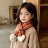 Bufanda de Punto Cruz con Forma de Corazón para Niños y Niñas, Calentador de Cuello de Lana Tejida para Bebé, Resistente al Viento y Cálido para Otoño e Invierno, de Moda
