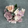Simulado 7-Garras Cacho de Peônias Ricas para Casamento Decoração de Casa Arranjo, Rosas Hibisco, Enfeites de Flores Artificiais Transfronteiriços Atacado