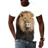 Moda de Verano las Nuevas Camisetas para Hombre con Gráfico de León Animal Casu