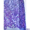 Poliéster Completo Rayas Moda Encaje Lentejuelas Bordado Opción Multicolor Banquete Vestido de Noche Ropa Falda Tejido de Malla Vestido de Boda