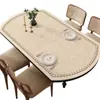 Porta-copos Oval Retrô Impermeável e à Prova de Óleo Sem Lavagem Luxo Leve Toalha de Mesa de Alta Qualidade Estilo Meio do Século Porta-copos Oval