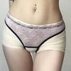 Ropa interior sexy abierta talla grande tentación encaje puro multicolor hueca pasión cintura baja