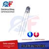5MM F5 transparente bicolor co-negativo plugue direto LED vermelho e azul diodo emissor de luz vermelho e azul contas de lâmpada brilhantes