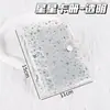 Cuaderno de anillas transparente A7 con cubierta de PVC, álbum pequeño para tarjetas, colección de fotos de cuaderno, álbum de tarjetas de 6 agujeros