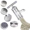 Máquina manual de fideos para el hogar de acero inoxidable, prensa manual manual, alimentador de cáñamo del norte de Shaanxi, máquina para hacer fideos de múltiples cabezales
