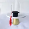 Decoración de tarjeta para pastel de temporada de graduación Ropa de licenciatura Gorra de doctor a ser No. 1 adorno prometedor para pastel de cumpleaños