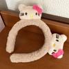 Orelha de Gatinho Fofa Plush Aro de Cabelo Outono e Inverno Impermeável Lavar o Rosto Maquiagem Faixa de Cabeça Doce Flor Gatinho Acessórios de Cabelo