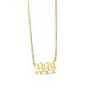 Collar de Acero Inoxidable Dorado Personalizado Colgante con Número de Año de Nacimiento Cadena para Clavícula de Acero Inoxidable Collar con Número Personalizado al por Mayor