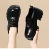 Mocasines de plataforma de estilo británico para aumentar la altura 2026 nueva primavera con cordones suela blanda versátiles zapatos pequeños de piel