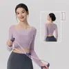 Roupa de Yoga Sexy em Renda Manga Longa com Bojo Decote Halter Body Completo Sutiã Esportivo Curto Fino Levemente Transparente Roupa Fitness