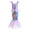 Comércio Exterior Transfronteiriço Moda Infantil Vestido Princesa Sem Mangas Moderno Cauda de Peixe Saia Longa Meninas Sereia Pequenas Mangas Voadoras Vestido de Lantejoulas