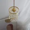 Lámpara Colgante de Noche Dormitorio Moderno Todo Cobre Lámpara Colgante Pequeña Celebridad de Internet de Alta Gama Sala de Estar Pared de Fondo Entrada de Habitación Lámpara de Línea