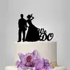 Decoração Criativa de Bolo de Casamento Letras em Inglês We Do Inserto para Bolo Cartão de Bolo de Casamento Noivo e Noiva