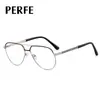 91365 Nuevos Gafas de Moda Europeas y Americanas Montura Completa Metal Hombres Negocios Montura de Gafas Anti Luz Azul Stock Listo Fábrica