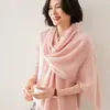 Bufanda Nueva de Cachemira Pura para Otoño e Invierno para Hombres y Mujeres, Chal Grande de Cachemira con Corte de Hoja, Bufanda Larga Cálida