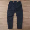 Calças de trabalho casuais estilo retro japonês para primavera e outono, lavadas e com aspecto desgastado, de sarja tecida, 100% algodão, grossas, soltas, perna reta
