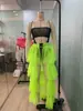 Estilo Fiesta Vacaciones Falda Larga Malla Sexy Empalmada Falda Transparente Falda Abullonada Falda de Paraguas Falda 1834 Dobladillo Grande