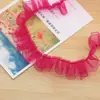 Encaje Plegado Cinta Encaje Adornos Accesorios Ropa de Muñeca DIY Accesorios para el Cabello Materiales para Hacer Flores para la Cabeza de Niños Bebé